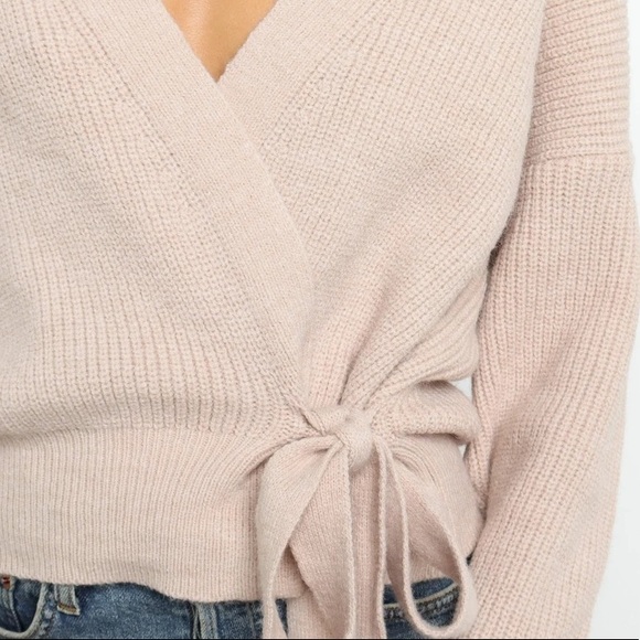 Dusty Pink Wrap Cardigan - Picture 6 of 6